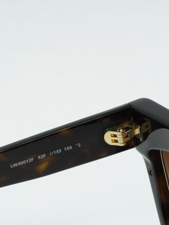 Loewe LW40012F 52F Shield Sunglasses – Dark Havana \\Gradient Brown main image 4